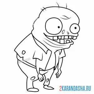 Раскраска зомбенок коротыш
