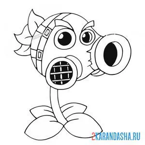 Раскраска токсичный горох в противогазе