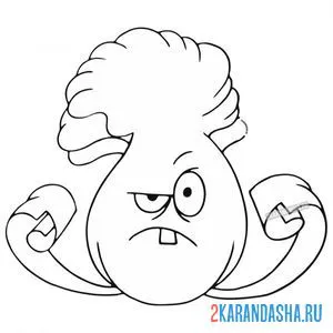 Раскраска репа бонг чой