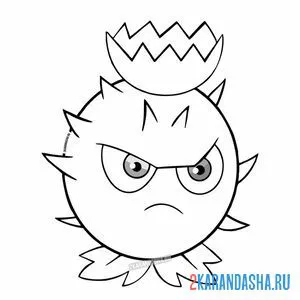 Раскраска самонаводящийся чертополох