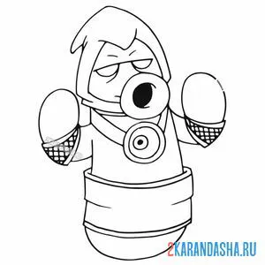 Раскраска зен кактус