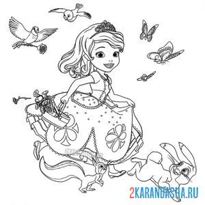 Раскраска со всеми друзьями животными