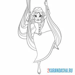 Раскраска качается на волосах