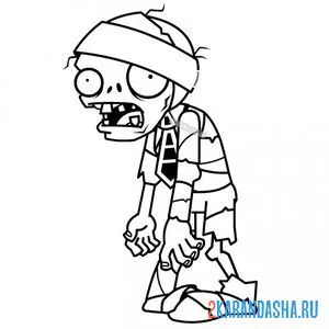 Раскраска зомби мумия из египта