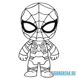 Раскраска железный паук (iron spider) онлайн