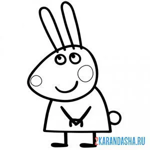 Раскраска крольчонок ребекка