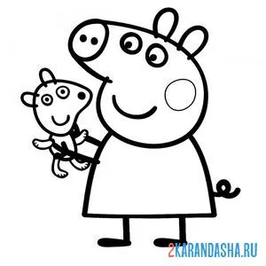 Раскраска с игрушкой