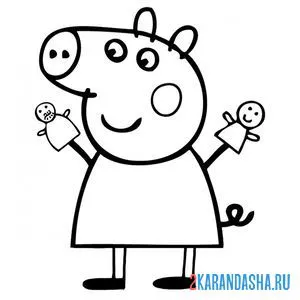 Раскраска с двумя игрушками