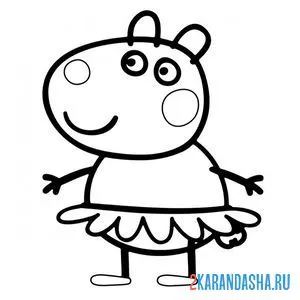 Раскраска овечка сьюзи