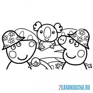 Раскраска с кенгуру кайли в австралии