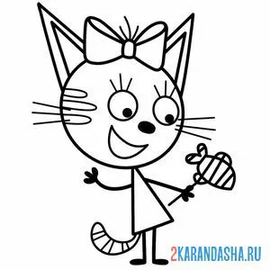 Раскраска карамелька с леденцом