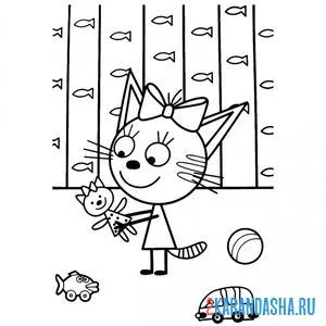 Раскраска карамелька играет