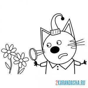 Раскраска компот изучает цветы