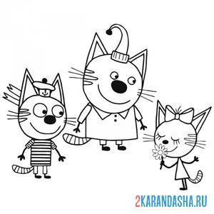 Раскраска карамелька, коржик и компот