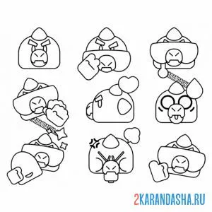 Раскраска базз пины эмоджи