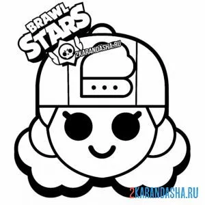 Раскраска мэг пин эмодзи улыбается