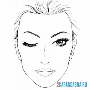 Раскраска лицо для визажиста
