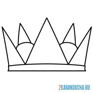 Раскраска корона строная