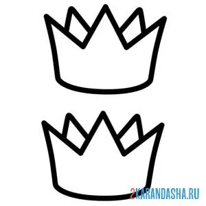 Раскраска две короны