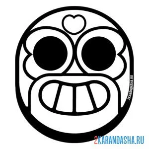 Раскраска эль корасон пин