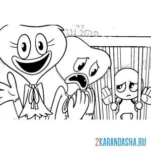 Раскраска игра поппи плейтайм