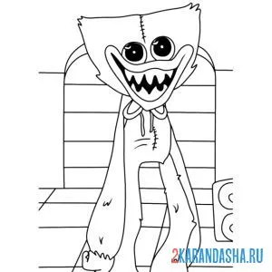 Раскраска поппи плейтайм хагги вагги играет