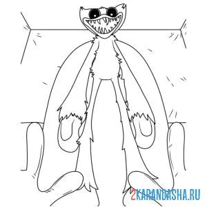 Раскраска поппи плейтайм хагги вагги и руки