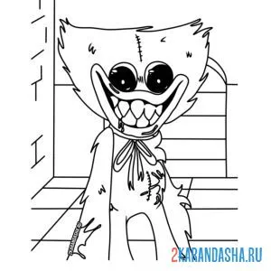 Раскраска хагги вагги персонаж