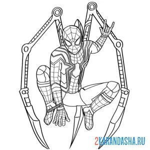 Раскраска новый человек-паук онлайн