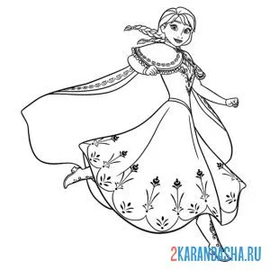 Раскраска анна пархает