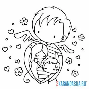 Раскраска папа защитник