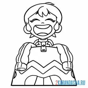 Раскраска джанет смеется