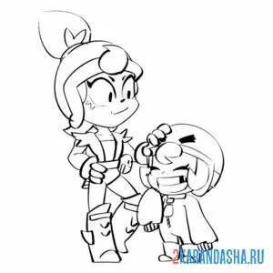 Раскраска джанет и бонни