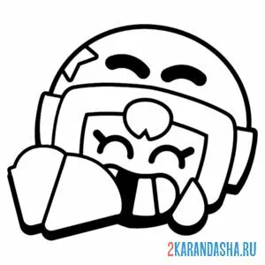 Раскраска бонни эмодзи смех