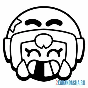 Раскраска бонни эмодзи радость