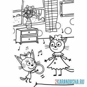 Раскраска карамелька и лапочка