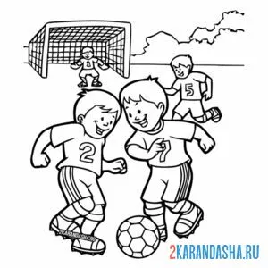 Раскраска игра в футбол