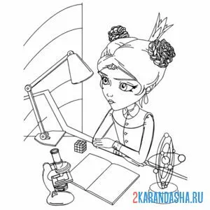 Раскраска дарья - царевна несмеяна