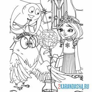 Раскраска царевна елена прекрасная (алёнка)