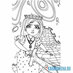 Раскраска спящая царевна соня злится