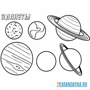 Раскраска наши планеты