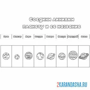 Раскраска какие это планеты