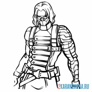 Раскраска зимний солдат