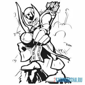 Раскраска соколиный глаз мстители