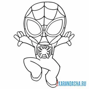 Раскраска мстители человек-паук онлайн
