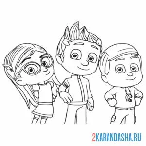 Раскраска герои без масок