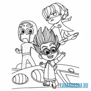 Раскраска злодеи герои в масках