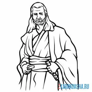 Раскраска квайгон