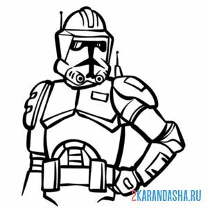 Раскраска звездные войны клон