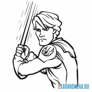 Раскраска энакин скайуокер звездные войны